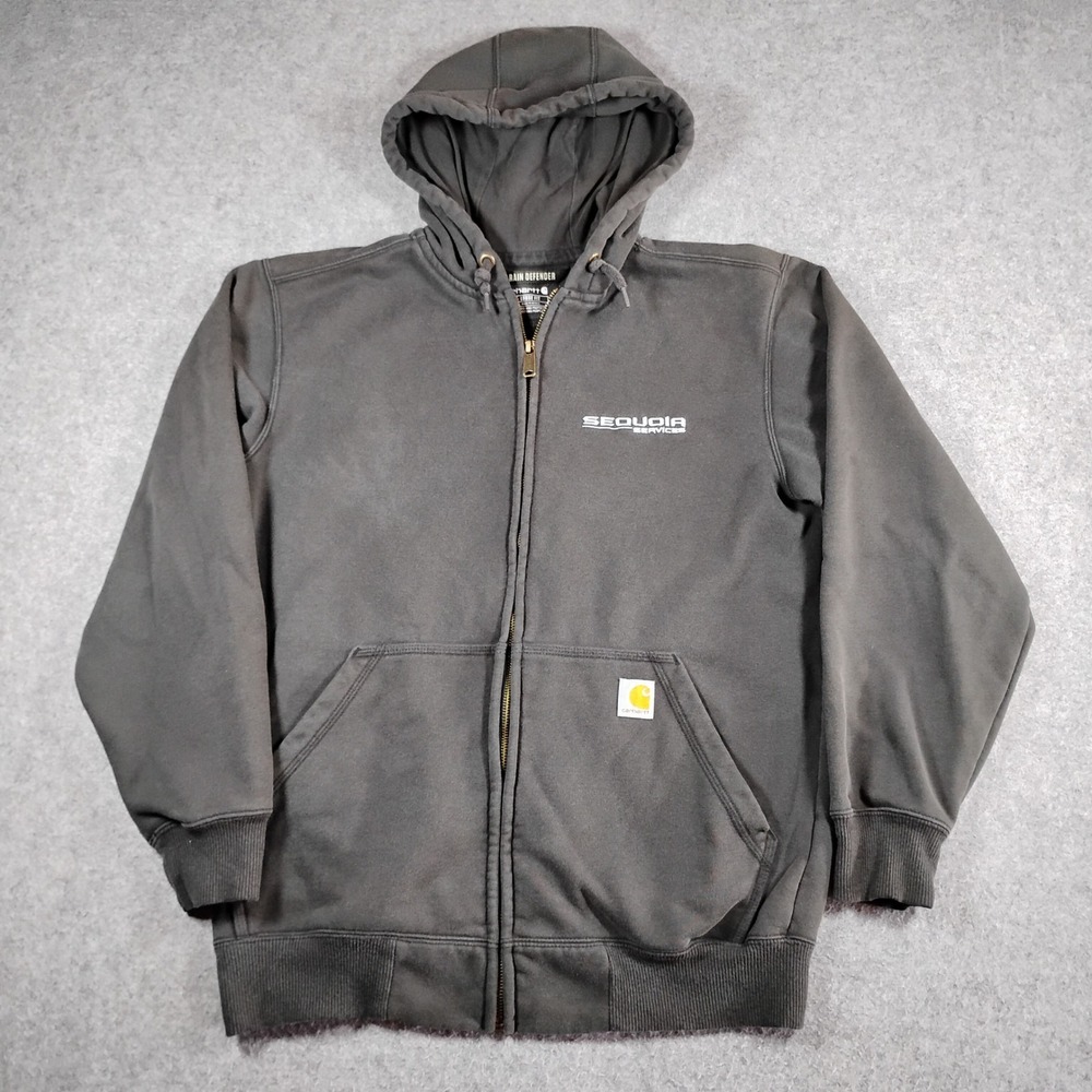 Carhartt Rain Defender Paxton Mens  Full Zip Hoodie Gray 100614 Sequoia Size M